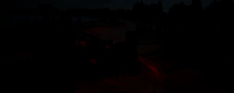 《沙丘：觉醒》游戏内广袤沙漠地图场景，玩家驾驶沙地车穿越沙丘，远处可见敌对玩家基地与飞行载具掠过天空