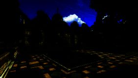 杰尼丝王立学园外观，古典欧式建筑，学生三三两两走过庭院