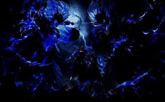 雷神主题神灵外观展示图，金色雷霆环绕全身，背景电光闪烁，突出‘首款特技外观’的稀有感