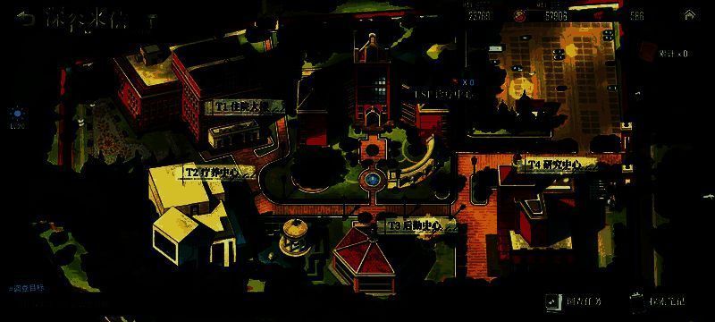 活动关卡界面展示，地图呈现阴森病院布局，标注多个探索节点和战斗区域