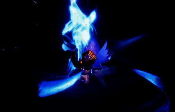 天星骑士在高耸遗迹中跳跃探索，脚下是深渊，背景星光点点，画面充满神秘感