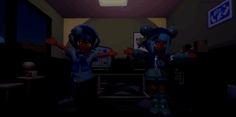 游戏中还原真实办公室场景，包含工位、电脑、文件柜及老板沙袋等细节布置