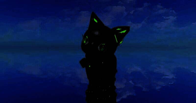 全新坐骑逐风·轩辕煤球展示图，黑色小猫骑着风轮滑行，眼神灵动，尾巴高高翘起，充满活力