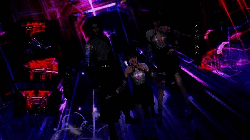 解锁动作【试影】展示图，朱莱做出调试设备的手势，动作流畅自然