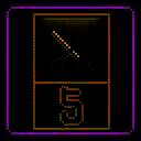 游戏角色身穿新获得的服装，在镜子前查看外观效果