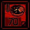 ‘美食家’成就图标，金色边框彰显稀有度