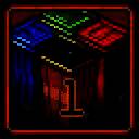 玩家角色蹲在垃圾桶旁翻找物品的特写画面，动作生动