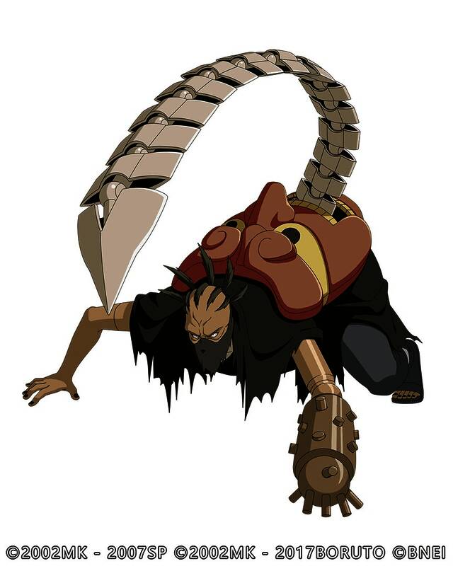 绯流琥背影展示，蝎尾高高扬起，铠甲泛着金属冷光