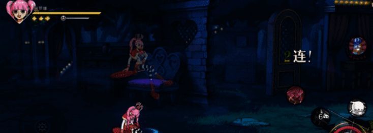 佩罗娜在战斗场景中释放大招的全屏特效，幽灵遍布战场，光影交错