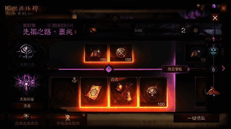 先祖之路界面展示，进度条清晰标注奖励节点，突出【旷野凶徒】时装解锁条件