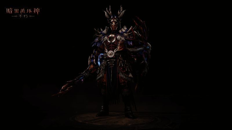 战斗场景截图，角色释放大招，特效炸裂，背景为崩塌的古老神庙