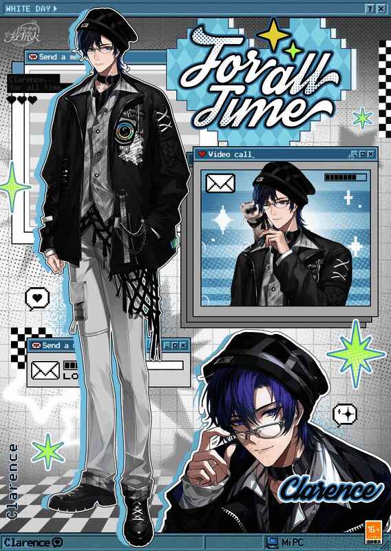 司岚身着春日新装，神情微赧，背景为实验室风格空间，充满未来感