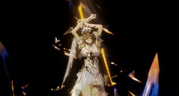 比安卡·晖暮在战斗末尾释放终极技能，光芒炸裂，敌人被轰飞，画面充满视觉冲击力