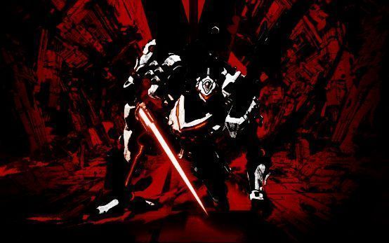 游戏内开放世界场景，机甲飞行于峡谷之间，远处山脉与城市交相辉映