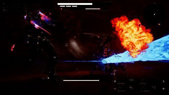 机甲自定义界面展示，玩家正在调整装甲配色与武器布局