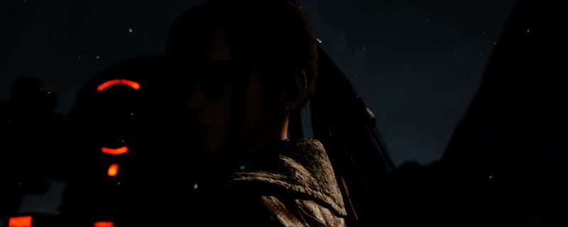 《剑星》停车场二层场景截图，红圈标注宝箱位置，周围为机械风格建筑结构