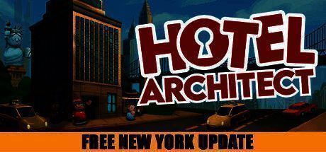 《酒店建筑师》纽约地图全景展示，高楼林立的城市天际线下，一座正在建设中的装饰艺术风格摩天酒店拔地而起