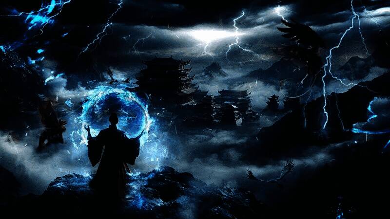 《封神再临》游戏主界面展示，仙气缭绕的洪荒世界，角色立绘精美，背景为巍峨的昆仑洞天