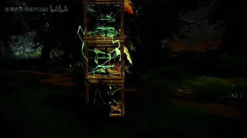 变形棍展开为长柄形态，进行大范围横扫，地面裂痕清晰可见