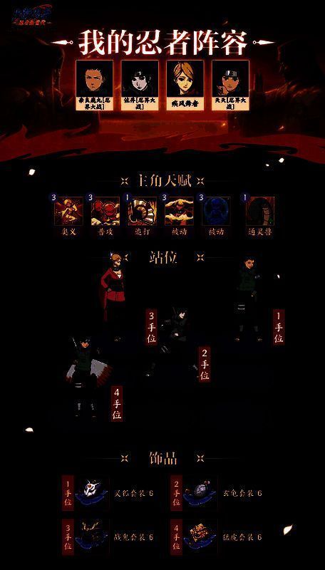 推荐阵容三战斗场景，鹿丸使用影子束缚控制敌人，团队集火输出