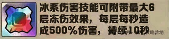 冻伤百分比宝石图标，黄色品质，配合冰系技能使用