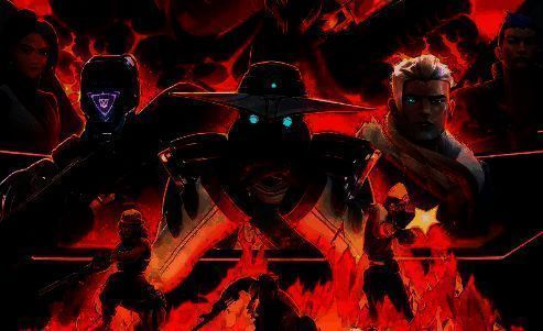 两支队伍在地图中激烈交火，一名特工正在安装爆能器，周围队友展开火力掩护，战斗场面紧张激烈