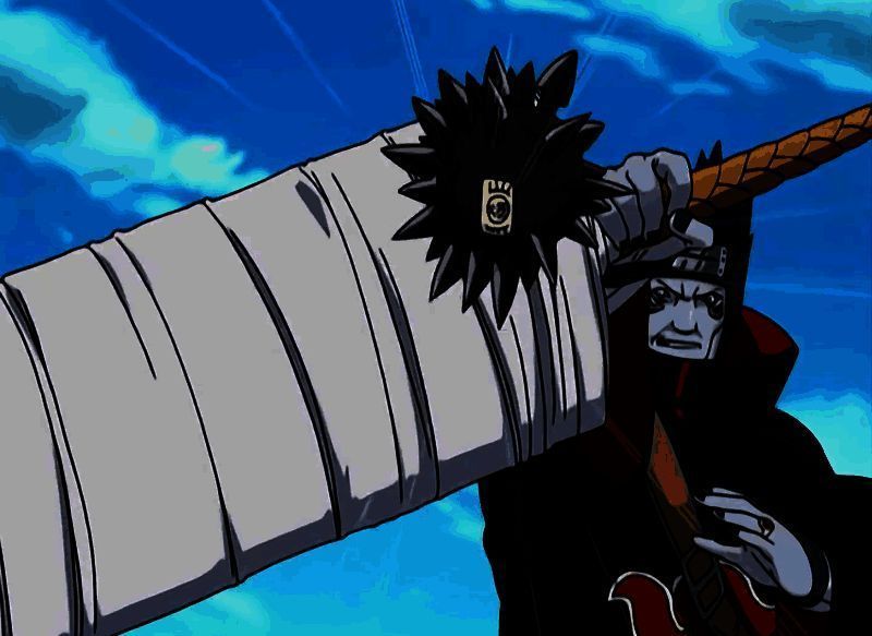 天天挥舞芭蕉扇释放强大风遁，查克拉波动席卷战场，敌人被击退