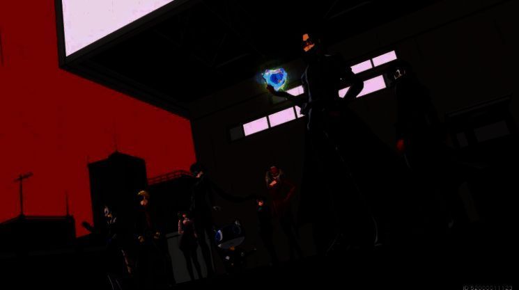 游戏内战斗场景截图，木内雄之在地铁站发动技能，周围女性角色惊慌躲避，画面充满紧张氛围