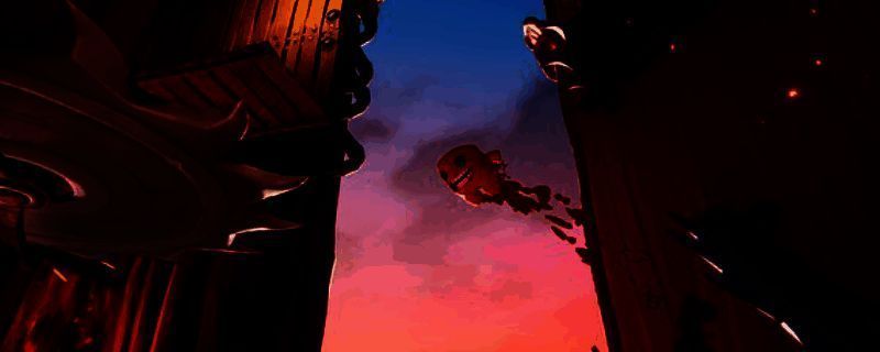 《超级食肉男孩3D》游戏封面图，主角食肉男孩在充满陷阱的关卡中奔跑，背景为暗色调工业风格场景