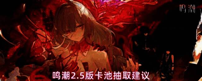 鸣潮2.5版本卡池宣传图，四位角色弗洛洛、坎特蕾拉、洛可可、布兰特并列展示，背景为动态声波特效