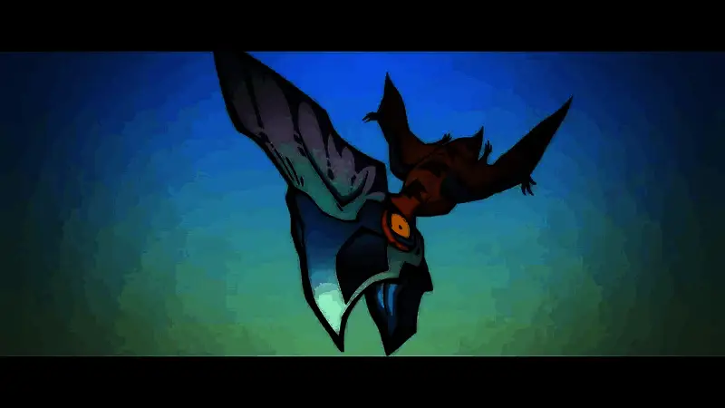 一只长颈草食类迪诺兽安静地低头吃草，皮肤呈绿色斑纹，显得温顺而富有生机