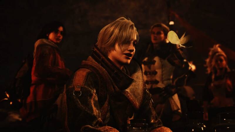 《怪物猎人：荒野》新怪物千刃龙霸气登场，鳞片闪烁金属光泽，背景为荒芜峡谷战场