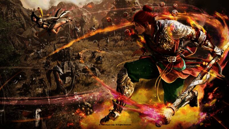 行者释放祖先之力，化身齐天大圣，金箍棒巨大化贯穿敌人