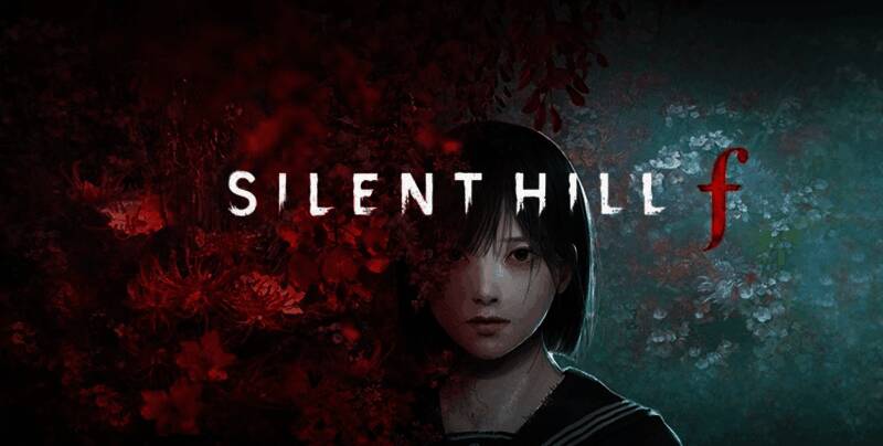 深水雏子角色立绘，一位神情忧郁的少女站在昏暗街道中，背景是寂静岭标志性的浓雾与破败建筑