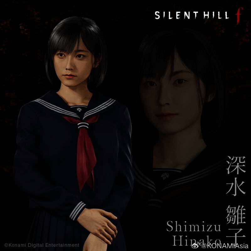 五十岚咲子角色设定图，身穿巫女服的少女手持铃铛，眼神灵动，背景带有神社鸟居与神秘符文