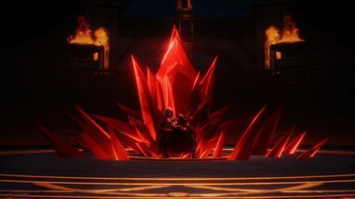 风堇在密室中翻阅古老卷轴，手中浮现出神秘符文，周围光影交错