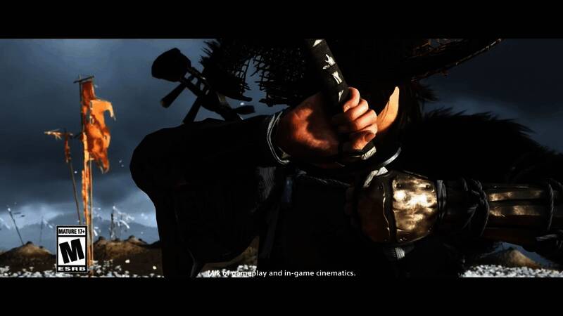 《羊蹄山之魂》收藏版礼盒开启画面，内含战鬼面具与刀镡等精致周边