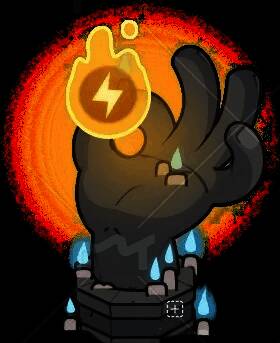 雷电塔特写画面，蓝色电光从塔心向外扩散，形成链式闪电效果