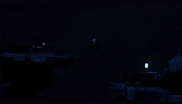 废弃实验室内部，墙上投影显示‘叶之子计划’的神秘数据，充满科幻悬疑气息