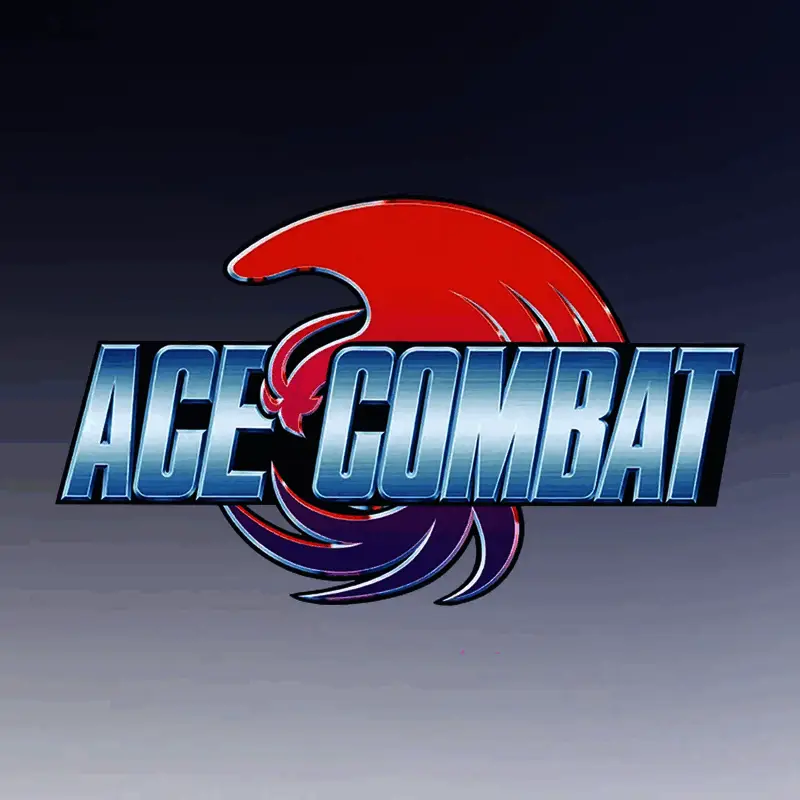 《ACE COMBAT Original Soundtrack》数字专辑封面，深蓝色背景上浮现金色战机剪影与音波纹路