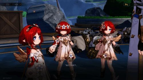 三位外形相似但气质各异的女性角色并肩而立，分别是缇宝、缇安与缇宁，背景为古老石碑与神秘符文