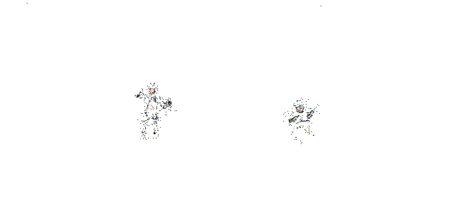 普攻动画GIF，摩托伊投掷带电苦无，命中后敌人后退