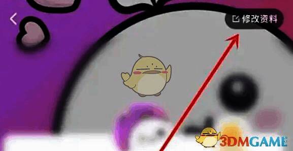 修改资料页面截图，红框标注『修改资料』按钮位置