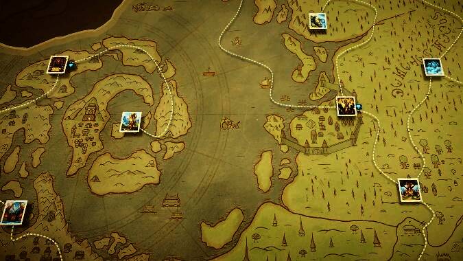 玩家自定义的博物馆内部场景，石墙环绕，悬挂龙骨展品，游客驻足观看