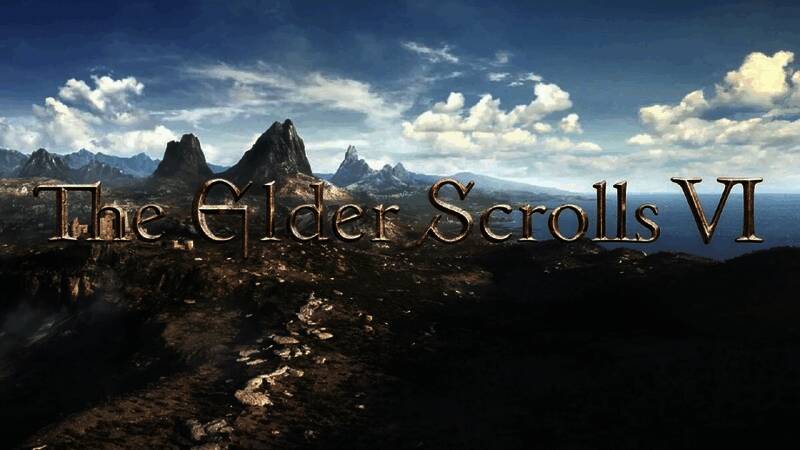 《上古卷轴6》概念艺术图，展现奇幻大陆与古老遗迹的壮阔场景