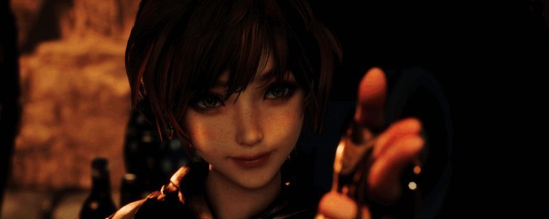 《剑星》中主角与恩雅、苏在废墟城市中并肩作战的场景，背景充满机械残骸与霓虹光影