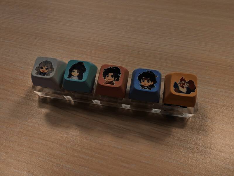 不同风格的主角概念草图对比，展示从服饰到神态的多种设计方向，体现角色可塑性