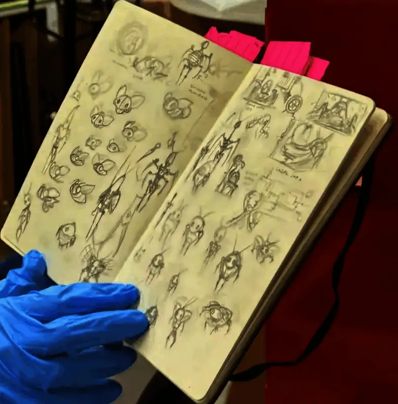 《空洞骑士：丝之歌》概念艺术图，展示新区域的神秘植被与发光生物