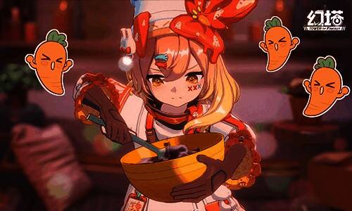 胡萝贝站在工作台前，周围漂浮着各种机械零件，她正专注地调试机器人“耳光”的手臂