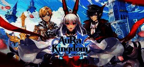 《幻想神域 - 源神啟動》战斗画面，多名角色与发光机械生物并肩作战，技能特效绚丽，背景为浮空岛屿与魔法阵